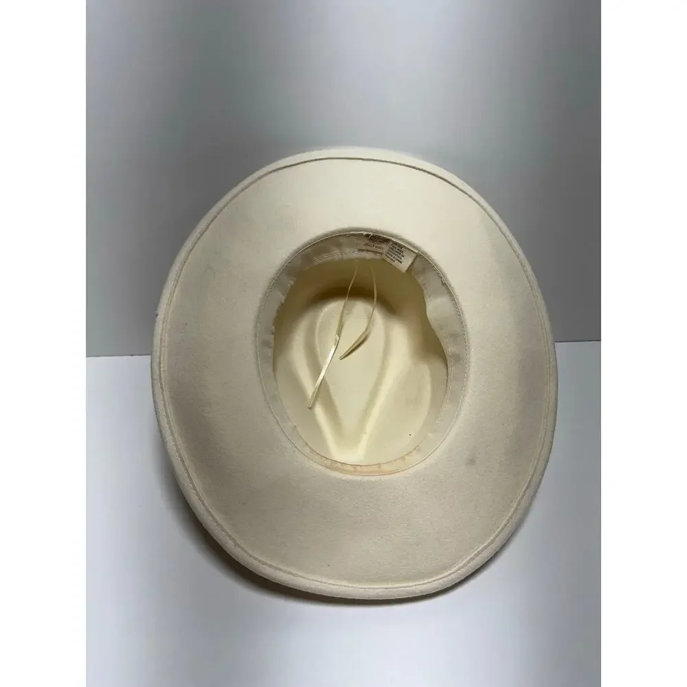 Altar’d State Women’s Fedora Hat 100% Wool White Western Cowboy